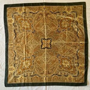 🏛️ VINTAGE Tie Rack "Art of the Scarf" 100% Silk Square Scarf - 34"